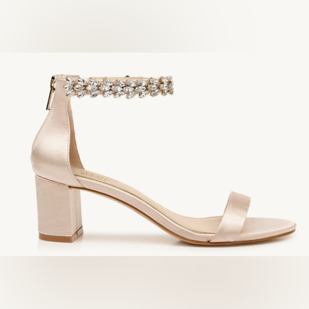 Badgley Mischa Bronwen Embellished Evening Shoe Champagne Blush - Picture 3 of 11